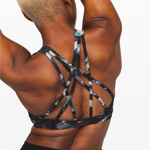 Lululemon Free To Be Serene Sports Bra Glacier Camo Starlight Multi Size 8 - Picture 2 of 8